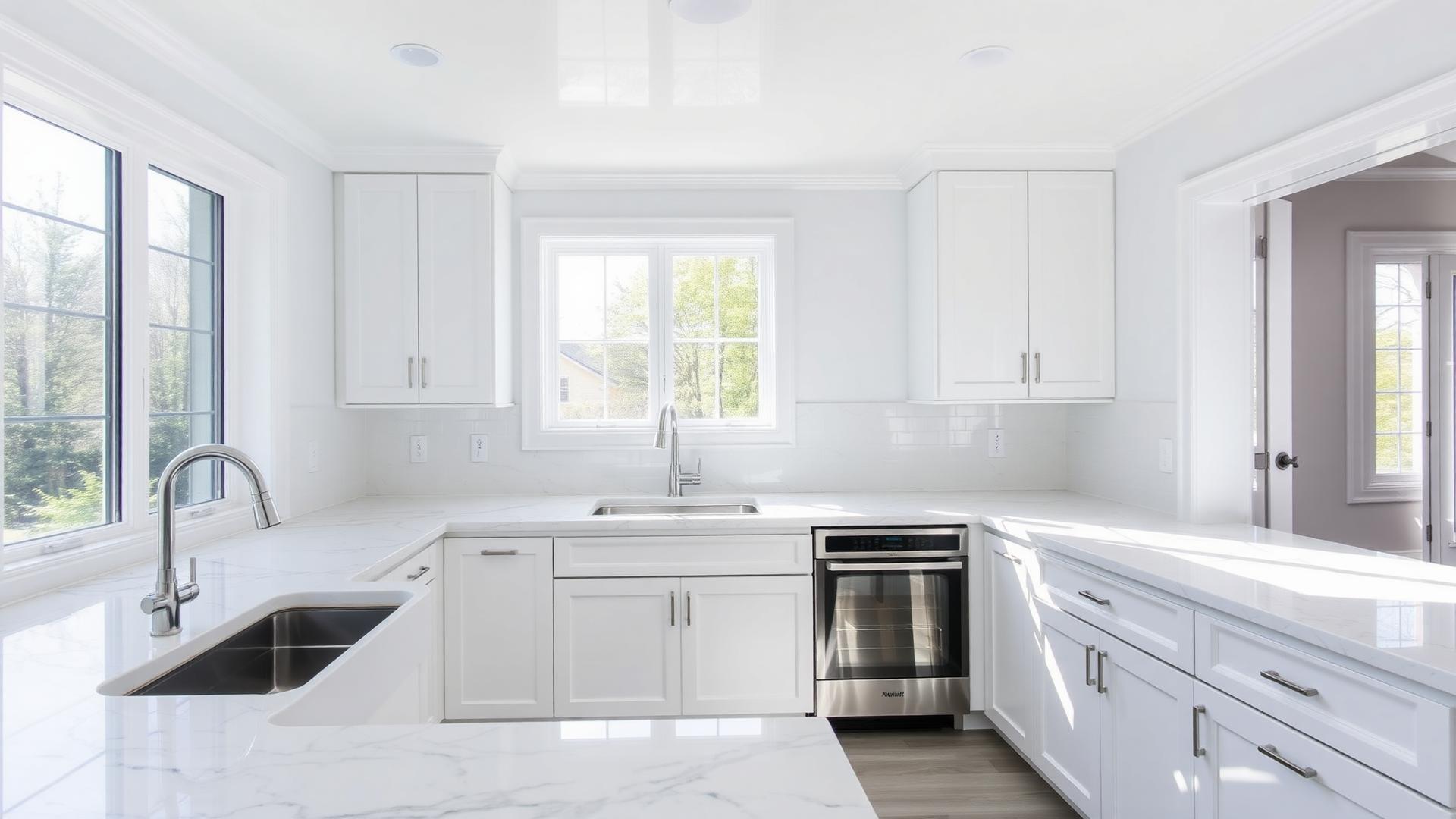 A freshly cleaned kitchen in a Plymouth home
